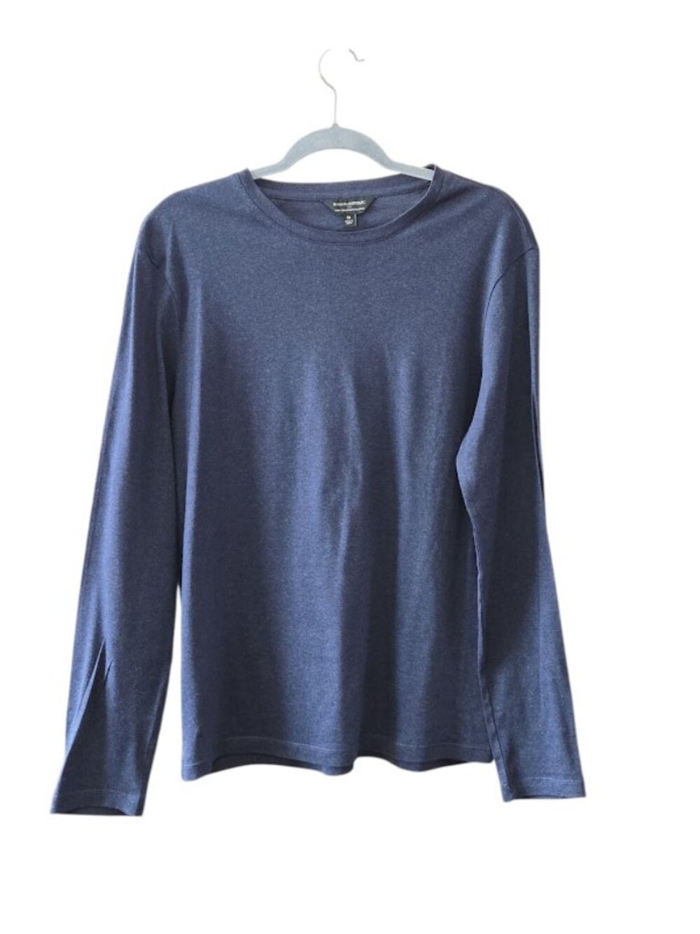 BANANA REPUBLIC Men's Luxe Touch Shirt M Blue Long Sleeve Crew Neck Cotton EUC